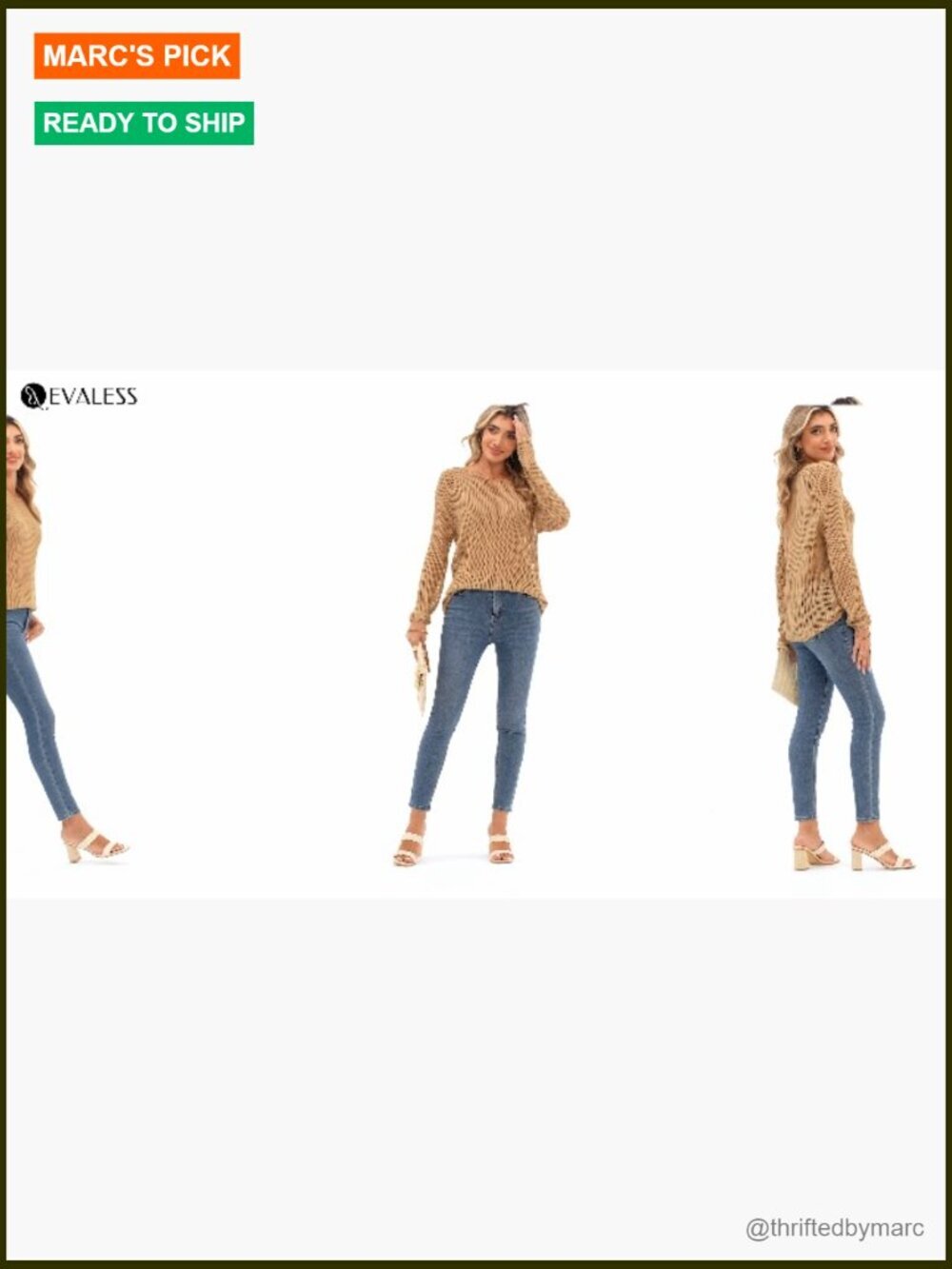 Womens Crochet Hollow Out Sweater Crewneck Long Sleeve Lightweight Beach Cover - Picture 7 of 7